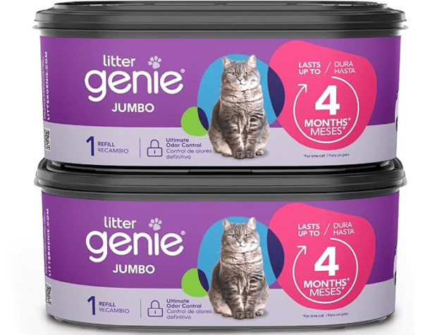 Cat Litter Genie Refill Bags | Jumbo 2- Count (Pack of 1) | Up to 8 Months of Supply in 2 cartridges