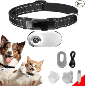 Ehomful HD 1080P Cat Camera Collar with Video Record Wireless Mini Sport cam,Small Action Cameras,Body Camera for Pet Supplies