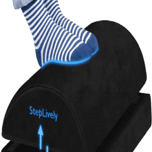 Foot Rest for Under Desk at Work, Comfortable Foot Stool with 2 Adjustable Heights, Footrest with Washable Cover